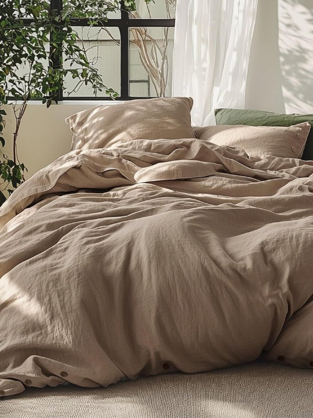 Linen Duvet Cover King - Linen Cotton Blend Duvet Cover, PureWoven Cooling & Bre